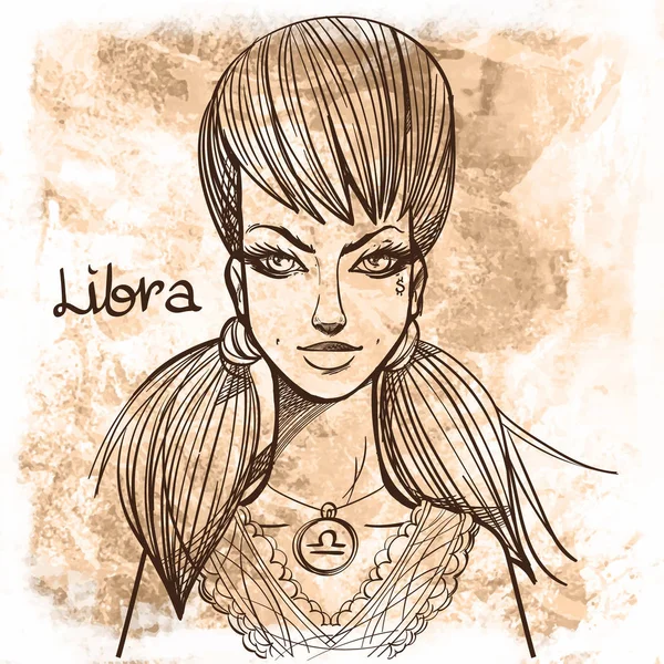 Libra icono en estilo vintage . — Vector de stock