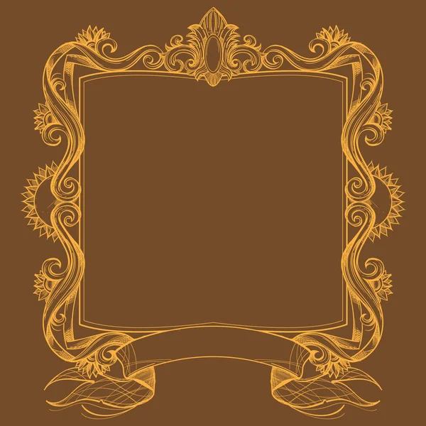 Rectangular vintage frame decor — Stock Vector