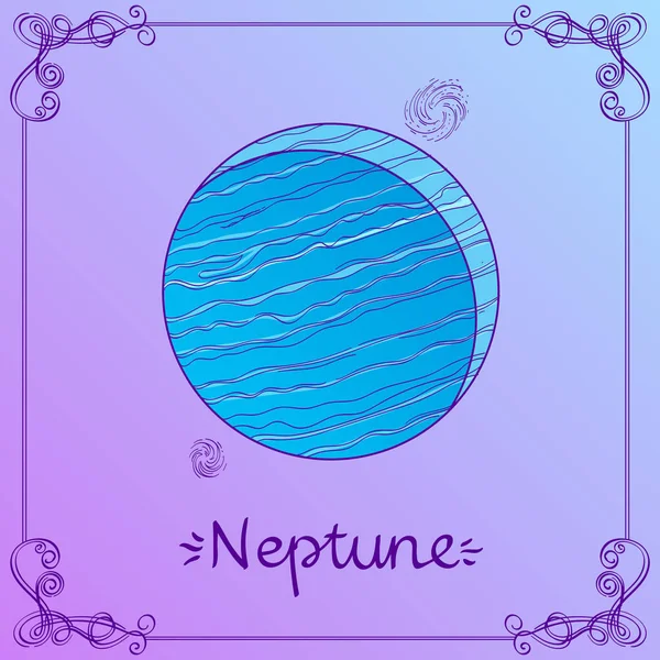 Пейзаж планеты. Нептун — стоковый вектор