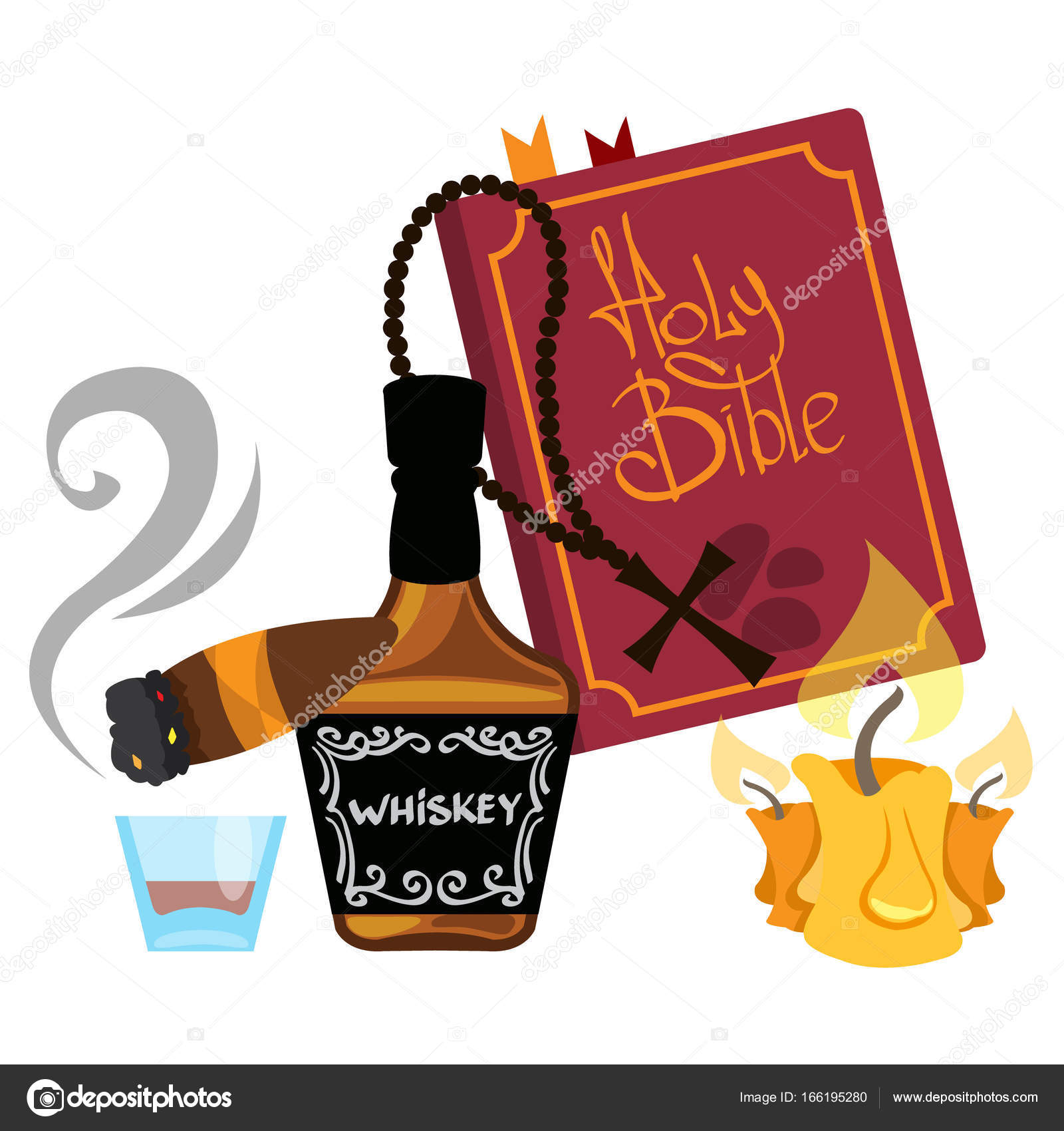 Alcohol and the Bible icons Stock Vector Image by ©filkusto 166195280