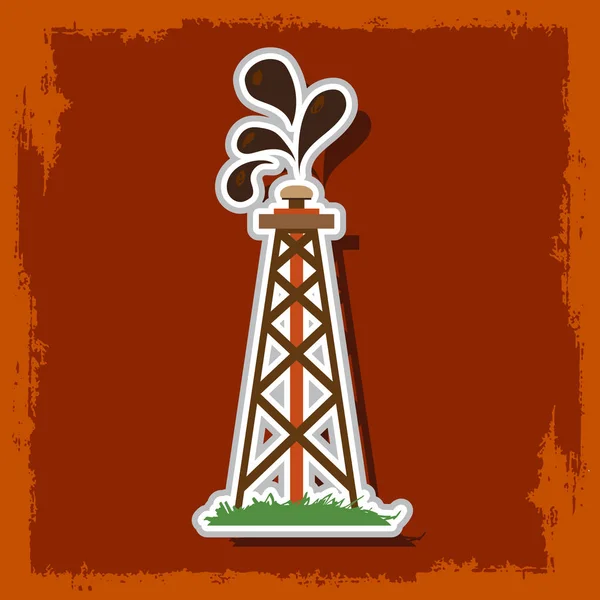 Olej, gaz rig logo. — Wektor stockowy