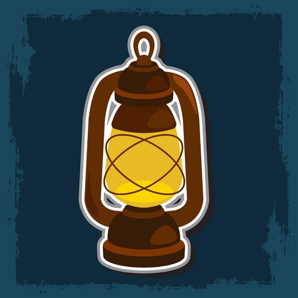 Kerosine lamp. illustratie — Stockvector