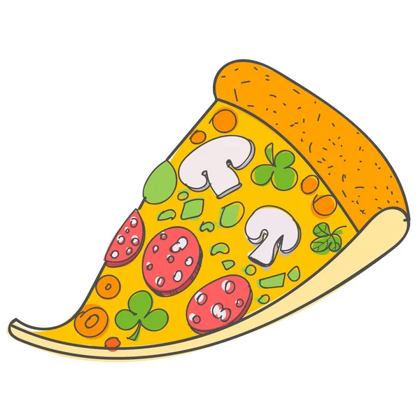 Scheibe Pizza-Logo. — Stockvektor