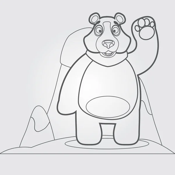 Cartoon Bear Ikone — Stockvektor