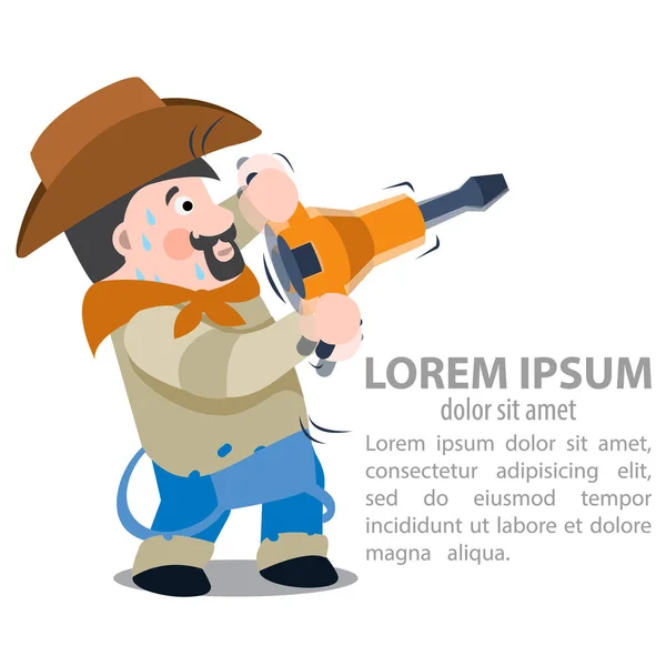 Prospector. Personagem dos desenhos animados —  Vetores de Stock