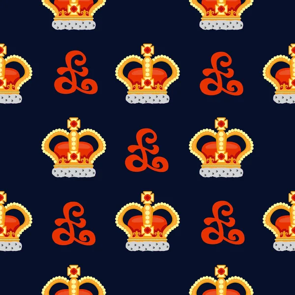 君主の王冠のパターン — ストックベクタ