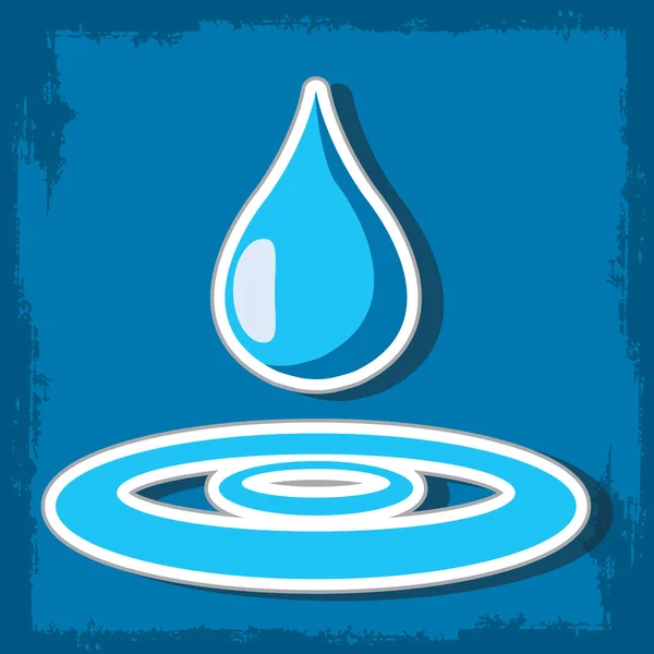 Conception de l'icône de l'eau — Image vectorielle