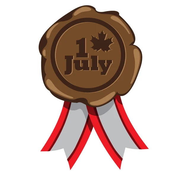 День Канады икона 1 июля . — стоковый вектор