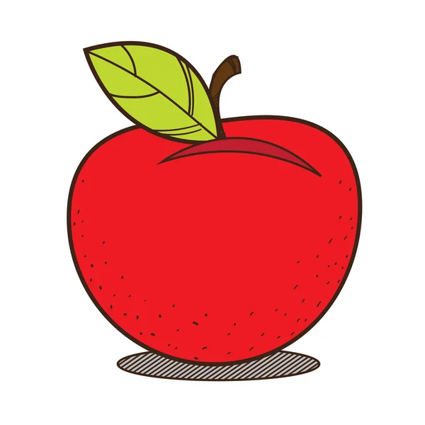 Яскраве червоне яблуко — стоковий вектор