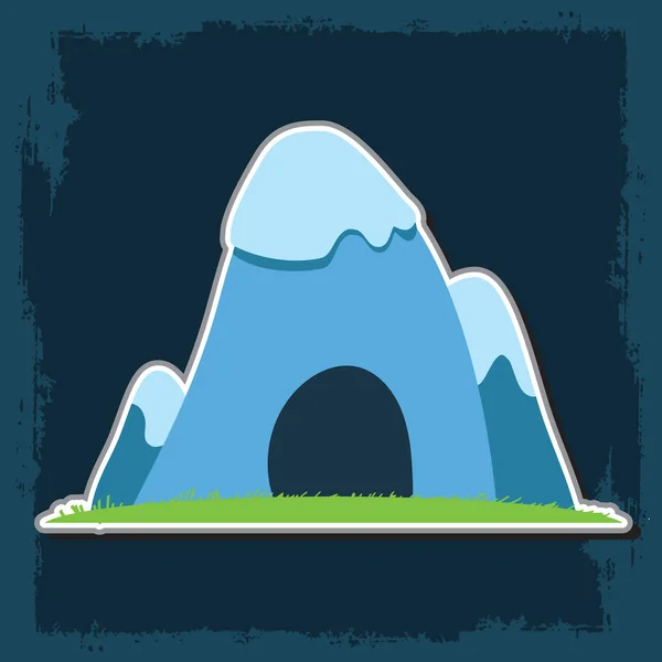 Montanha com cavernas e depósitos minerais . —  Vetores de Stock