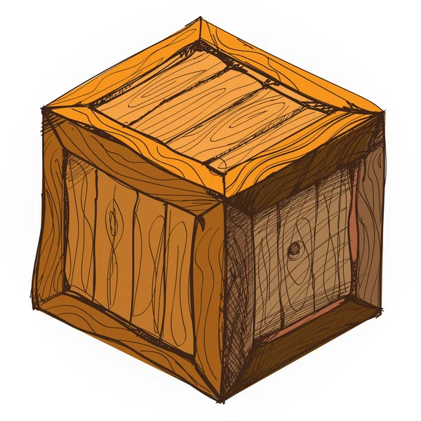 Деревянная коробка досок — стоковый вектор