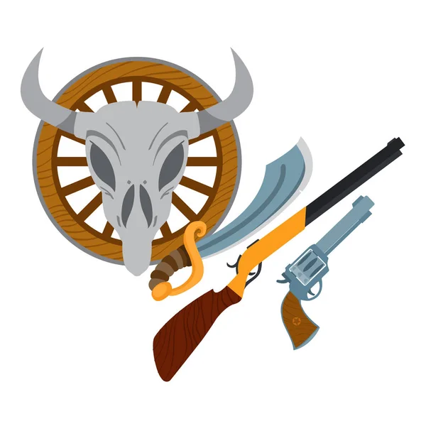 Slasher, revolver, fusil de chasse . — Image vectorielle