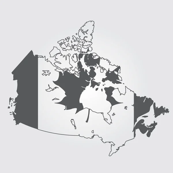 Kanada karta ritning. — Stock vektor
