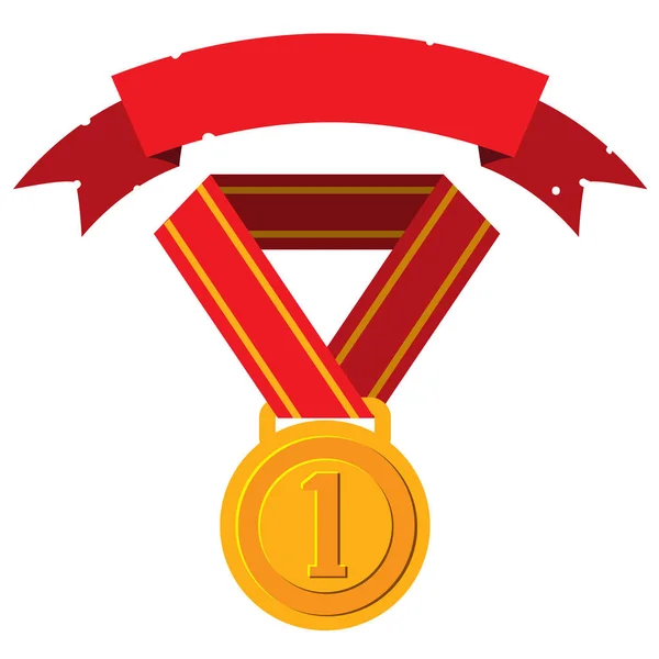 Medaille für den ersten Platz — Stockvektor