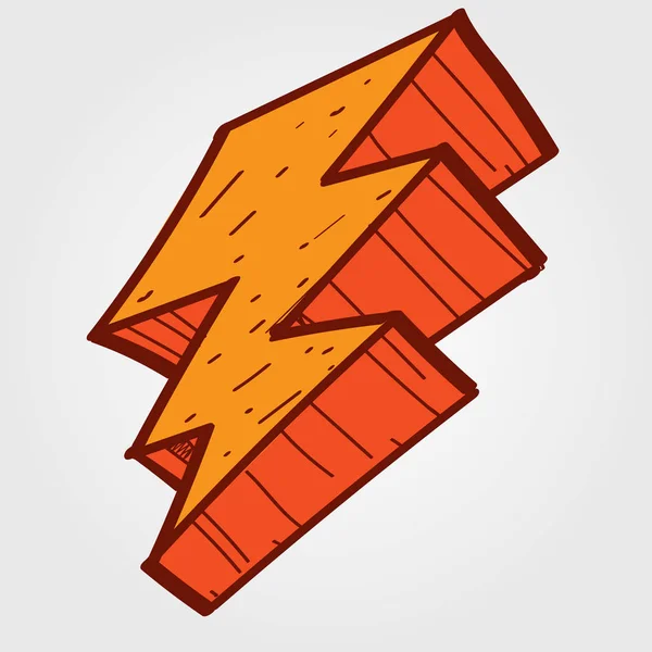 Lightning tecknad, flash symbol — Stock vektor