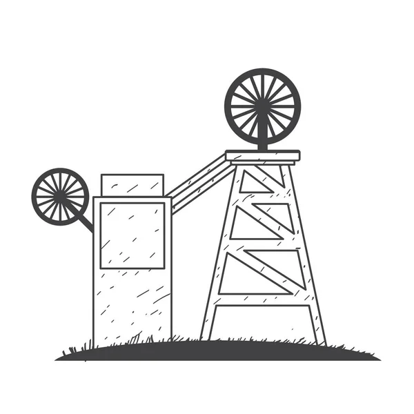 Logotipo mina minera — Vector de stock