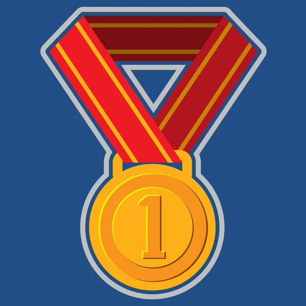 Médaille pour la première place — Image vectorielle