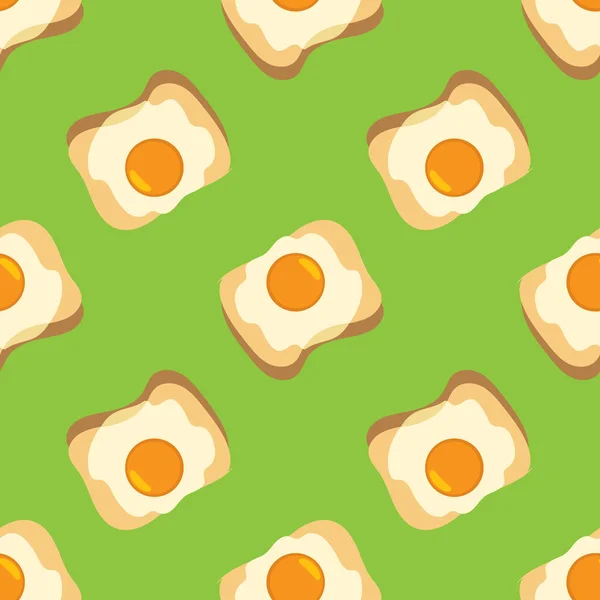 Padrão com pão e ovo — Vetor de Stock