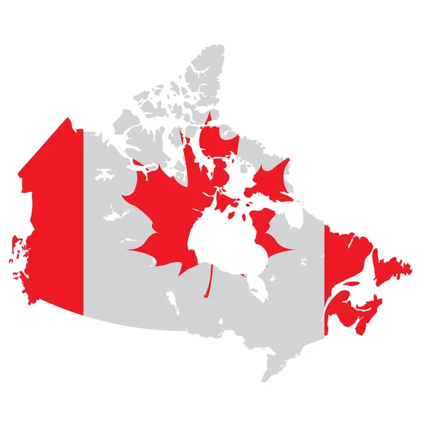 Mapa Kanady. ilustrace — Stockový vektor