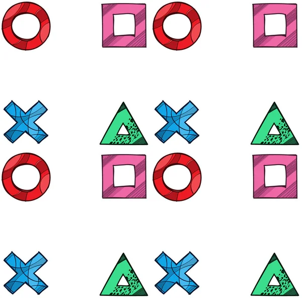 Game pad symbols pattern — Stock Vector