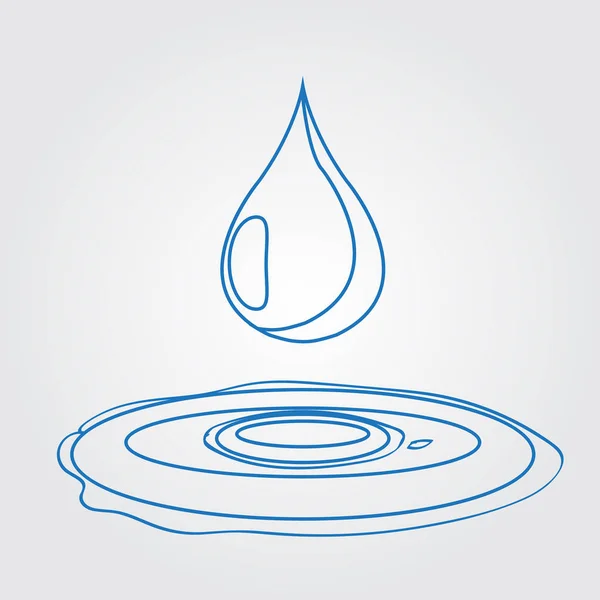 水アイコンのデザイン — ストックベクタ