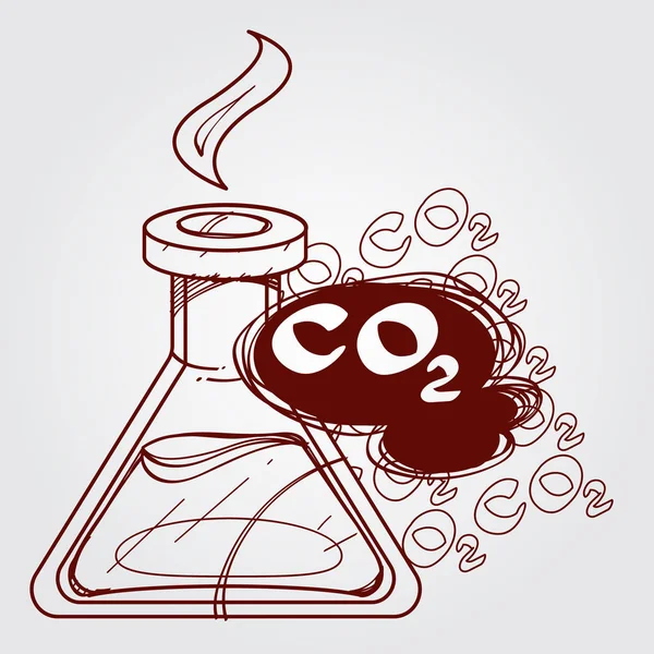 Co2 的体外二氧化碳 — 图库矢量图片