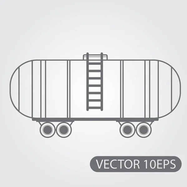 Pictogram van de stortbak van de spoorlijn — Stockvector