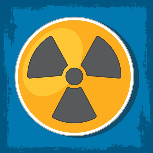 Radioactividad, símbolo de los residuos radiactivos — Vector de stock