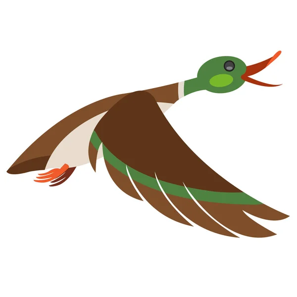 鴨の飛行のアイコン. — ストックベクタ