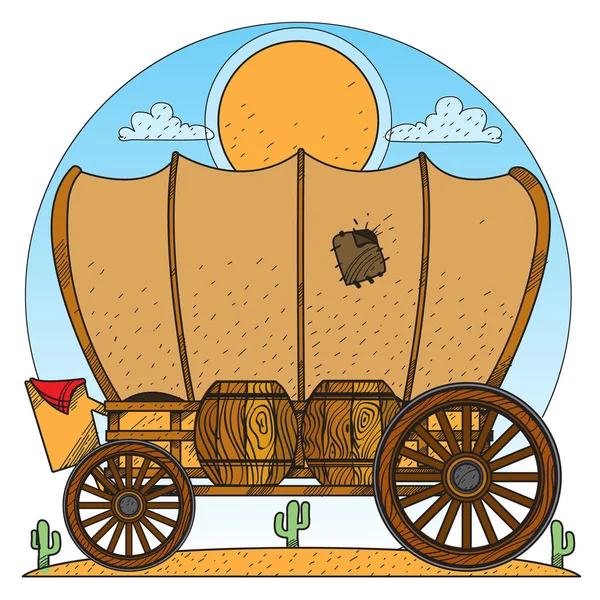 Affiche chariot de transport — Image vectorielle