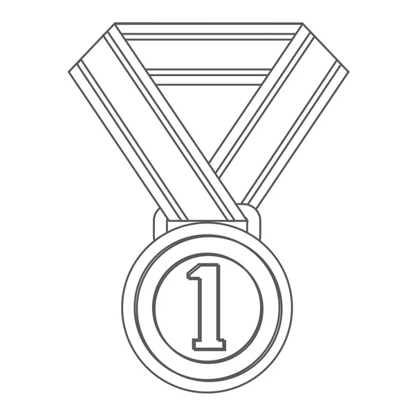 最初の場所のためのメダル — ストックベクタ
