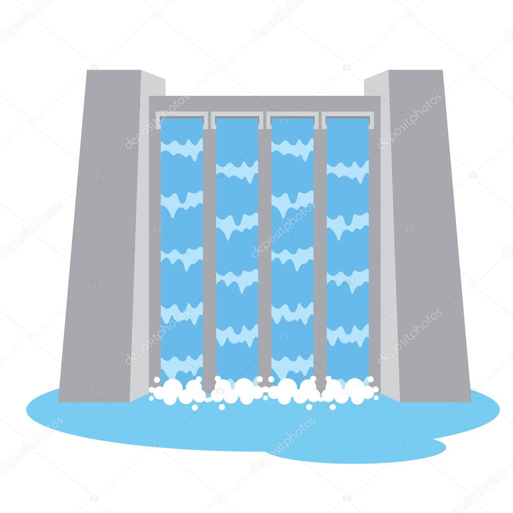 Dam logo. vector illustration