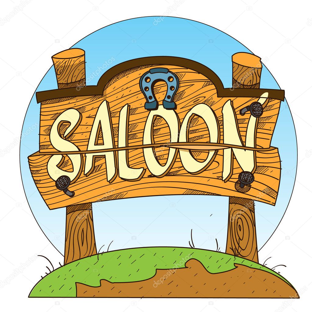 Saloon signboard icon