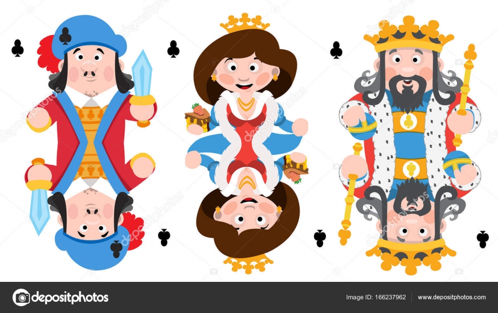 Playing card with cartoon characters Stock Vector Image by ©filkusto  #166237962