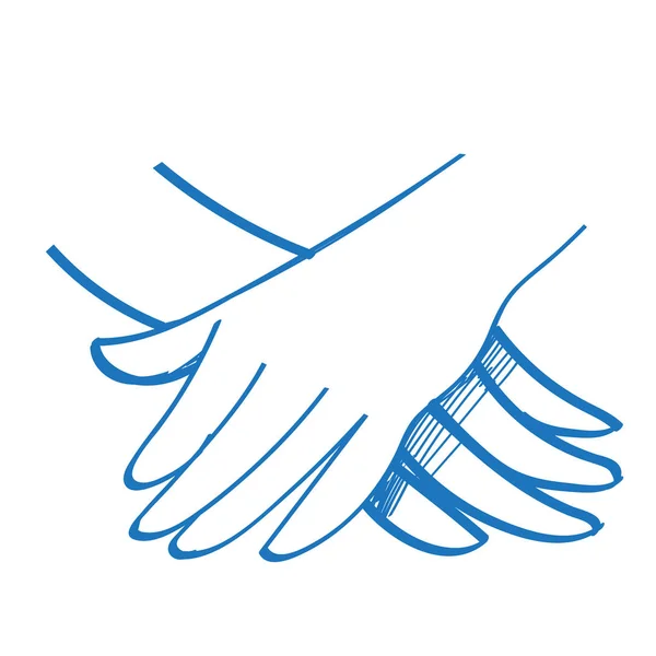 Dvě překřížené ruce ikona — Stockový vektor