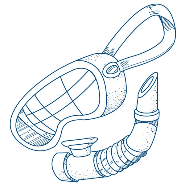 Maschera per immersione illustrazione — Vettoriale Stock