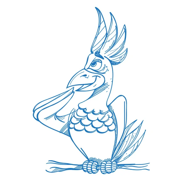 Büyük papağan logosu — Stok Vektör