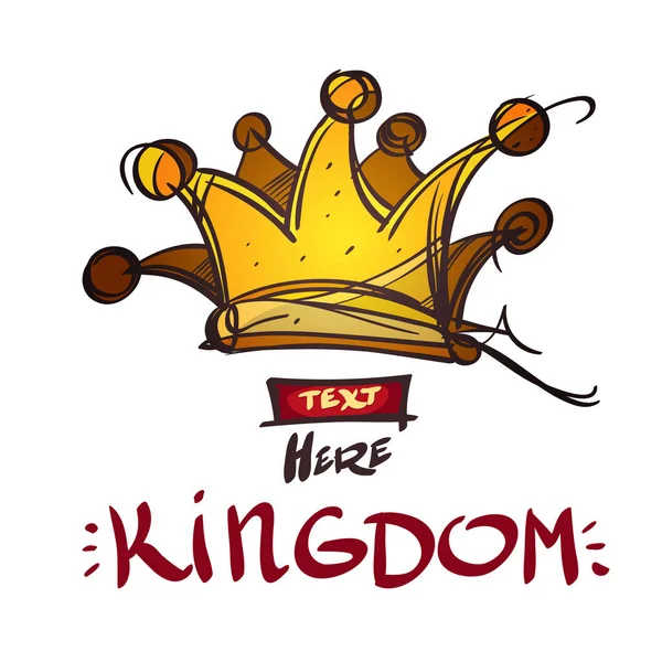 Dibujo del logo Crown . — Archivo Imágenes Vectoriales