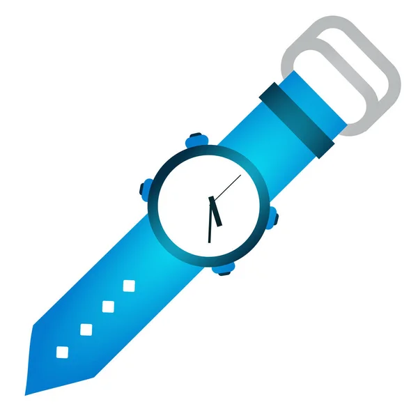 Relógio de pulso azul . — Vetor de Stock