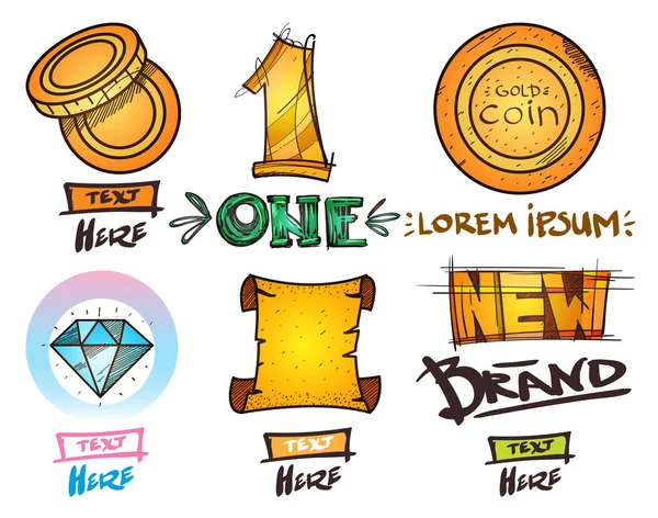 Set van sociale pictogrammen in handgetekende stijl. — Stockvector