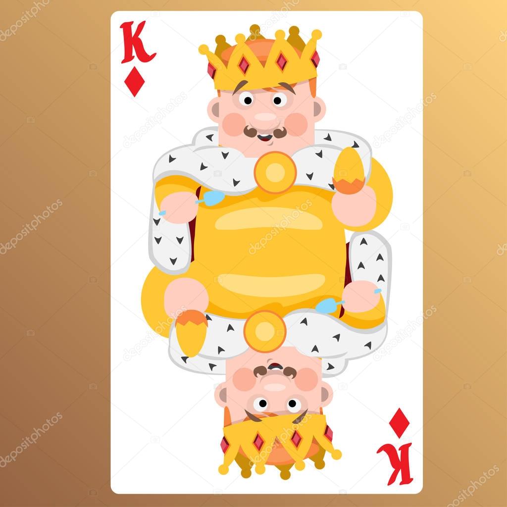 Playing card with cartoon character