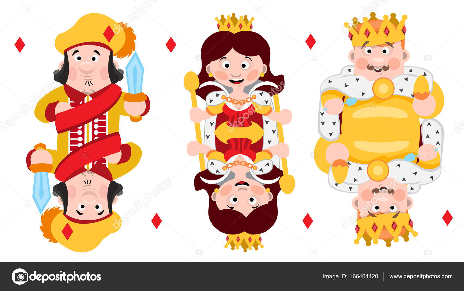 Playing card with cartoon characters Stock Vector Image by ©filkusto  #166404420
