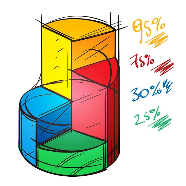 다채로운 비교 차트 — 스톡 벡터
