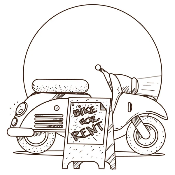 Logotipo de Scooter Rentals . — Archivo Imágenes Vectoriales