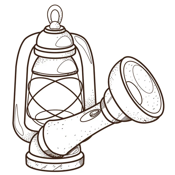Design do logotipo da lanterna — Vetor de Stock