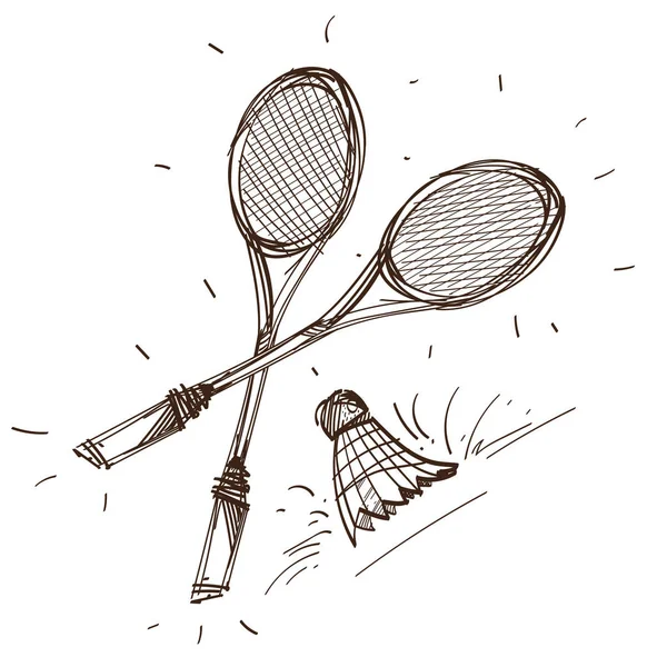 Badminton-Logo. Sport, Hobbys — Stockvektor