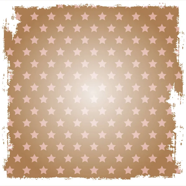Quadrato beige con stelle — Vettoriale Stock