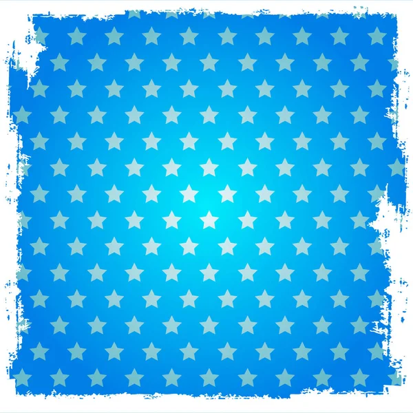 Turquoise square with stars — Stock Vector
