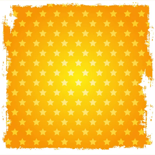 Żółty kwadrat z gwiazdami — Wektor stockowy