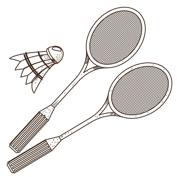 Badminton-Logo. Sport — Stockvektor